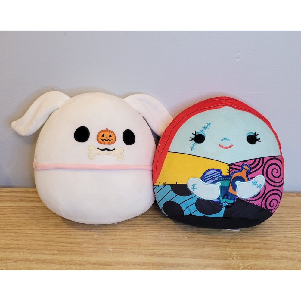 Squishmallows Nightmare Before Christmas 8" Sally Potion NWT & Zero Plush Bundle